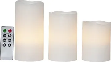 May LED-kubbelys 3-pakning 7,5 cm - marmorert hvit - Belysning - Innendørsbelysning & Lamper - Dekorasjonsbelysning