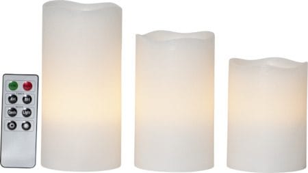 May LED-kubbelys 3-pakning 7,5 cm - marmorert hvit - Belysning - Innendørsbelysning & Lamper - Dekorasjonsbelysning
