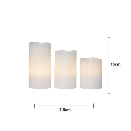 May LED-kubbelys 3-pakning 7,5 cm - marmorert hvit - Belysning - Innendørsbelysning & Lamper - Dekorasjonsbelysning