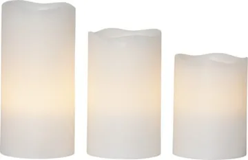 May LED-kubbelys 3-pakning 7,5 cm - marmorert hvit - Belysning - Innendørsbelysning & Lamper - Dekorasjonsbelysning