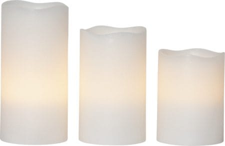 May LED-kubbelys 3-pakning 7,5 cm - marmorert hvit - Belysning - Innendørsbelysning & Lamper - Dekorasjonsbelysning