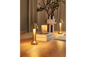 Adasi LED Bordlampe 2 stk 24 cm - Gull - Belysning - Innendørsbelysning & Lamper - Nattlampe - Nattlampe bord
