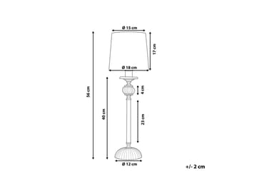 Ardeena Bordlampe 56 cm E14 - Sølv/Svart - Belysning - Innendørsbelysning & Lamper - Nattlampe - Nattlampe bord