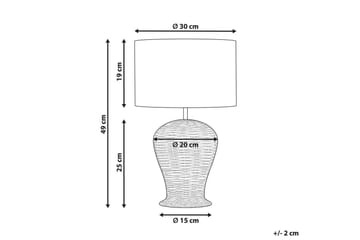 Astroni Bordlampe 49 cm E27 - Natur/Off white - Belysning - Innendørsbelysning & Lamper - Nattlampe - Nattlampe bord