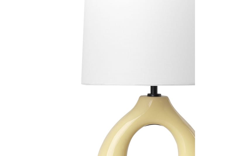 Avsaki Bordlampe 43 cm E27 - Gul/Hvit - Belysning - Innendørsbelysning & Lamper - Nattlampe - Nattlampe bord