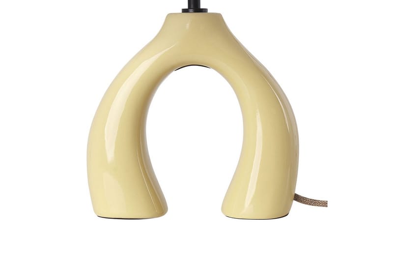 Avsaki Bordlampe 43 cm E27 - Gul/Hvit - Belysning - Innendørsbelysning & Lamper - Nattlampe - Nattlampe bord