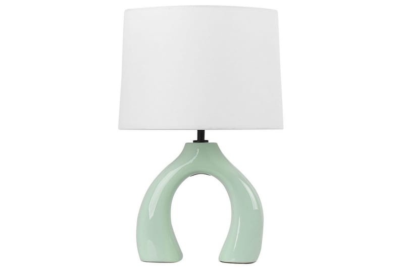 Avsaki Bordlampe 43 cm E27, Lysegrønn/Hvit