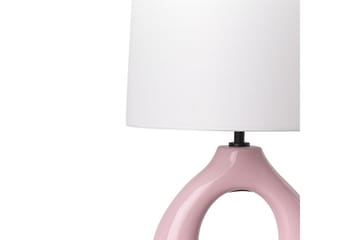 Avsaki Bordlampe 43 cm E27 - Rosa/Hvit - Belysning - Innendørsbelysning & Lamper - Nattlampe - Nattlampe bord