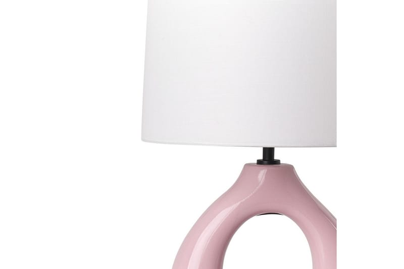 Avsaki Bordlampe 43 cm E27 - Rosa/Hvit - Belysning - Innendørsbelysning & Lamper - Nattlampe - Nattlampe bord
