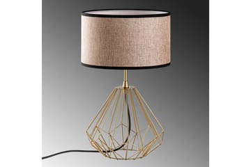 Bordlampe Almasi Beige / Gull - Beige / Gull - Belysning - Innendørsbelysning & Lamper - Nattlampe - Nattlampe bord