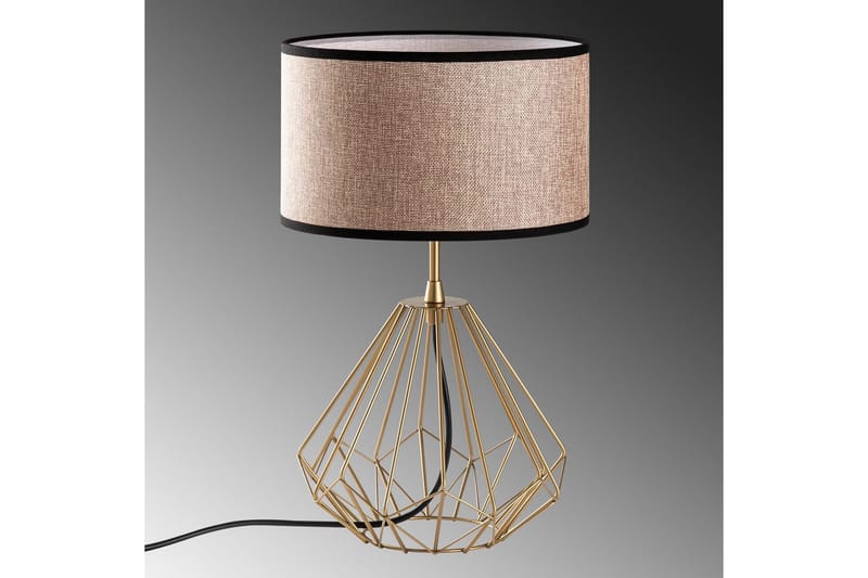 Bordlampe Almasi Beige / Gull - Beige / Gull - Belysning - Innendørsbelysning & Lamper - Nattlampe - Nattlampe bord