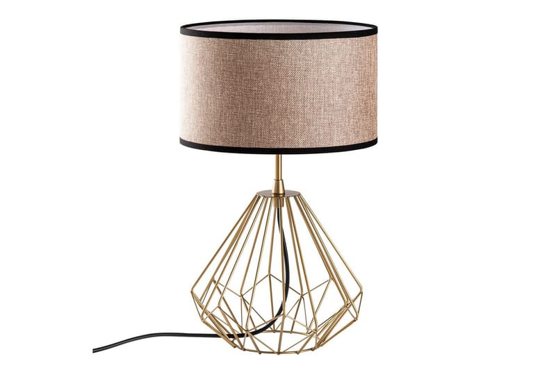 Bordlampe Almasi Beige / Gull - Beige / Gull - Belysning - Innendørsbelysning & Lamper - Nattlampe - Nattlampe bord
