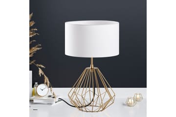 Bordlampe Almasi Hvit / Gull - Hvit / Gull - Belysning - Innendørsbelysning & Lamper - Nattlampe - Nattlampe bord