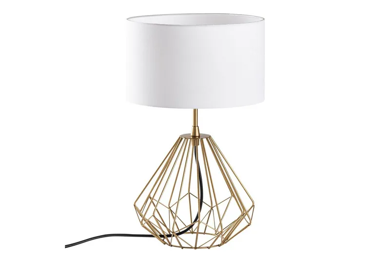 Bordlampe Almasi Hvit / Gull - Hvit / Gull - Belysning - Innendørsbelysning & Lamper - Nattlampe - Nattlampe bord