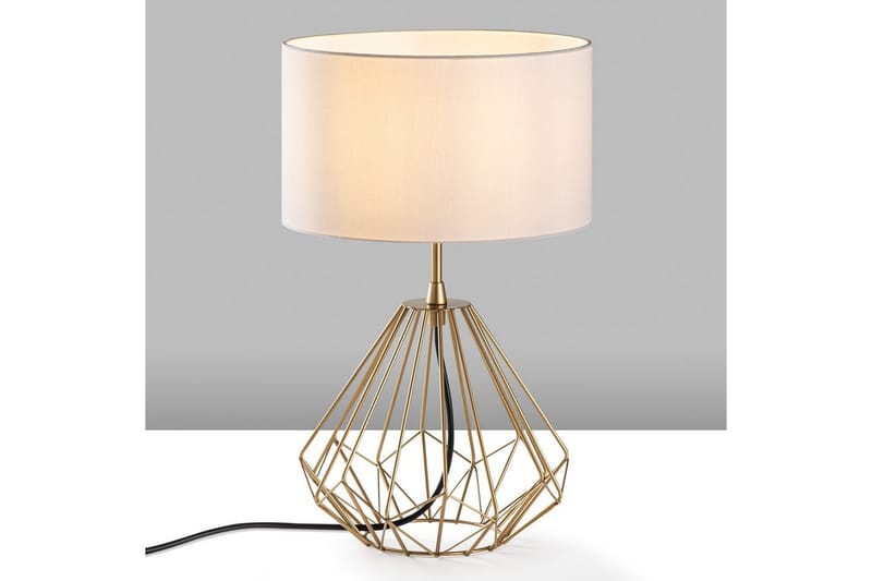 Bordlampe Almasi Hvit / Gull - Hvit / Gull - Belysning - Innendørsbelysning & Lamper - Nattlampe - Nattlampe bord