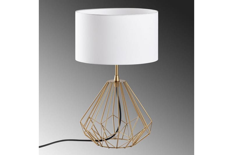 Bordlampe Almasi Hvit / Gull - Hvit / Gull - Belysning - Innendørsbelysning & Lamper - Nattlampe - Nattlampe bord