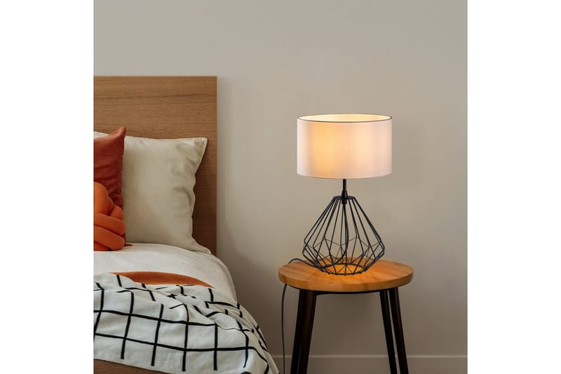 Bordlampe Almasi Hvit / Svart - Hvit / Svart - Belysning - Innendørsbelysning & Lamper - Nattlampe - Nattlampe bord