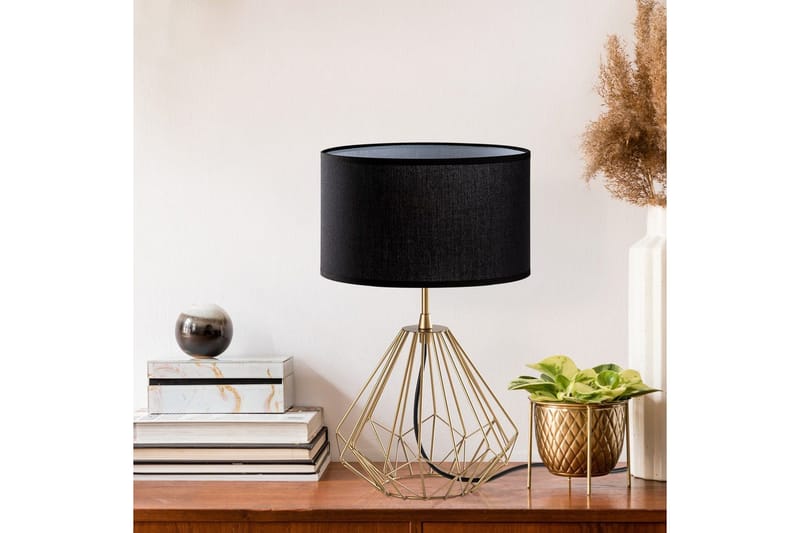 Bordlampe Almasi Svart / Gull - Svart / Gull - Belysning - Innendørsbelysning & Lamper - Nattlampe - Nattlampe bord