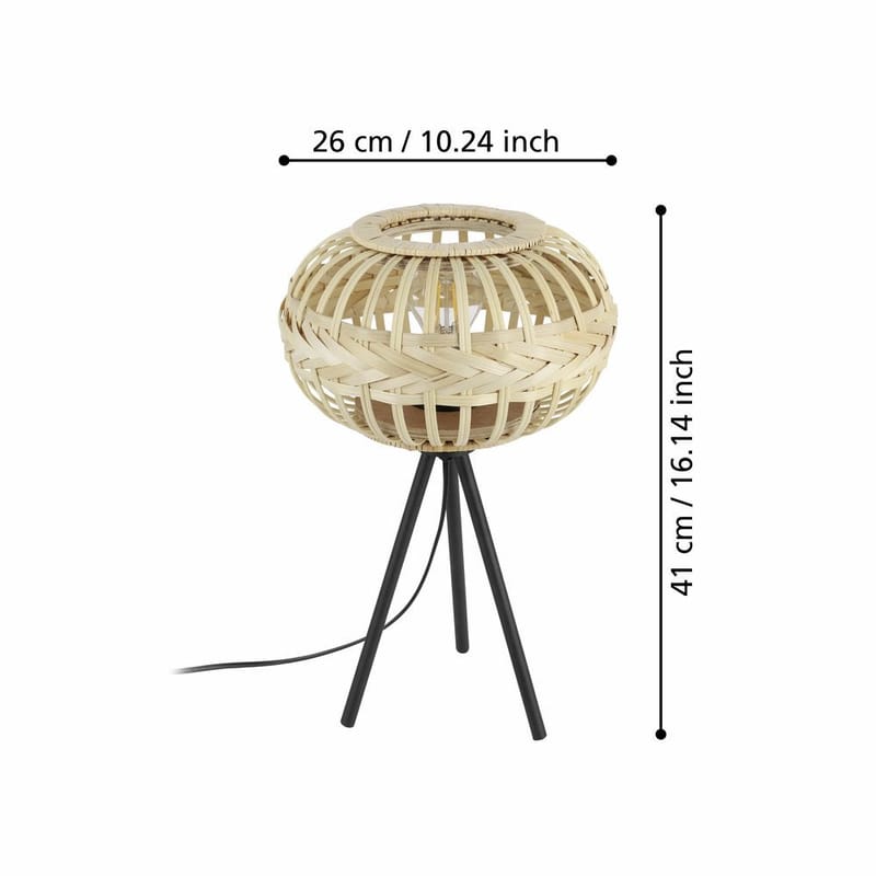 Bordlampe Amsfield - 26 cm - Belysning - Innendørsbelysning & Lamper - Nattlampe - Nattlampe bord