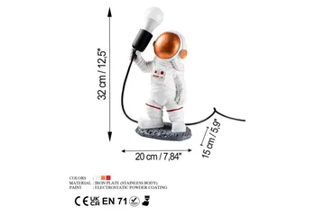 Bordlampe Anroth Flerfarget - 20 x 15 x 32 cm - Belysning - Innendørsbelysning & Lamper - Nattlampe - Nattlampe bord