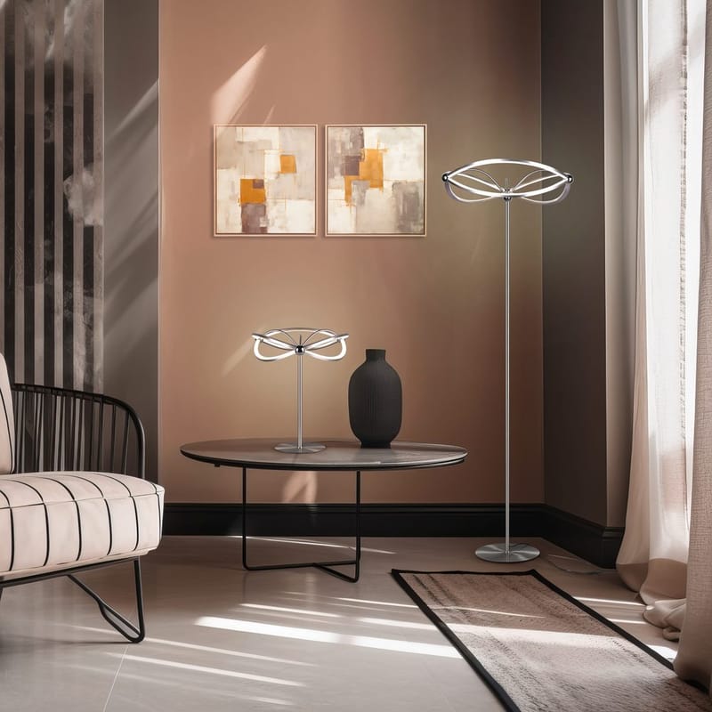 Bordlampe Charivari - Børstet stål - Belysning - Innendørsbelysning & Lamper - Nattlampe - Nattlampe bord