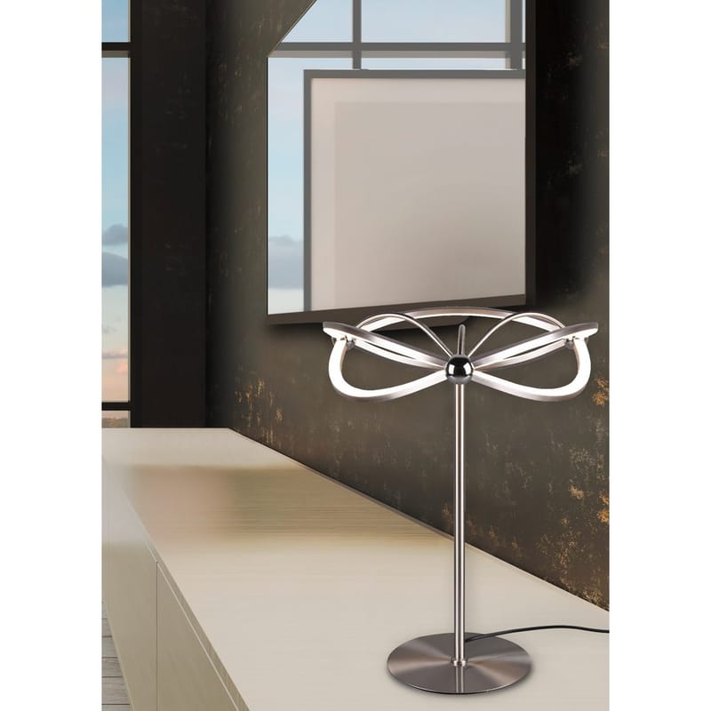 Bordlampe Charivari - Børstet stål - Belysning - Innendørsbelysning & Lamper - Nattlampe - Nattlampe bord