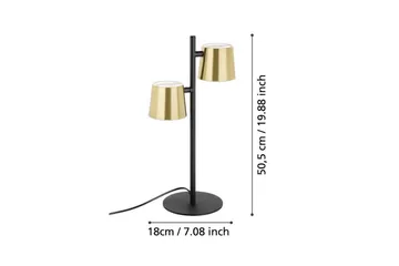 Bordlampe Eglo Altamira Svart/Messing - Belysning - Innendørsbelysning & Lamper - Nattlampe - Nattlampe bord