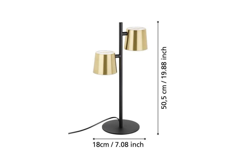 Bordlampe Eglo Altamira Svart/Messing - Belysning - Innendørsbelysning & Lamper - Nattlampe - Nattlampe bord