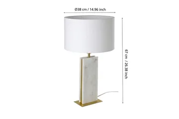 Bordlampe Eglo Belesar Messing/Hvit - Messing/Hvit - Belysning - Innendørsbelysning & Lamper - Nattlampe - Nattlampe bord