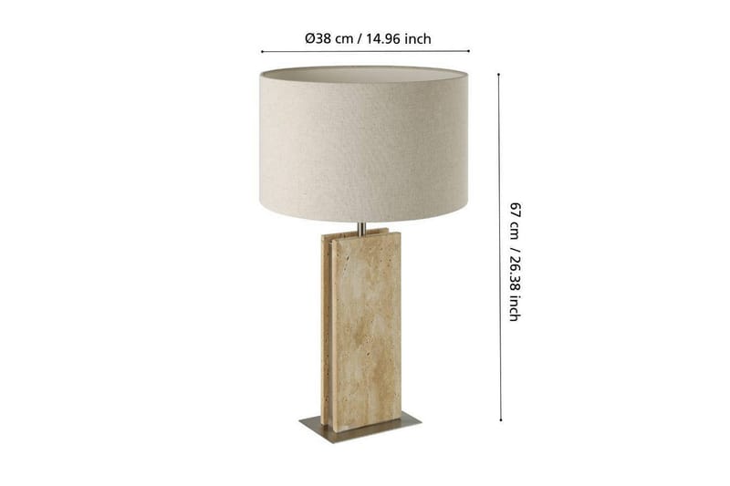 Bordlampe Eglo Belesar Nikkel/Natur - Nikkel/Natur - Belysning - Innendørsbelysning & Lamper - Nattlampe - Nattlampe bord