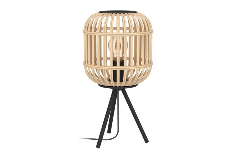 Bordlampe Eglo Bordesley, Svart/Brun