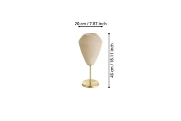 Bordlampe Eglo Caprarola - Messing/Beige - Belysning - Innendørsbelysning & Lamper - Nattlampe - Nattlampe bord