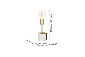 Bordlampe Eglo Carmita Hvit/Grå - Hvit/Grå - Belysning - Innendørsbelysning & Lamper - Nattlampe - Nattlampe bord