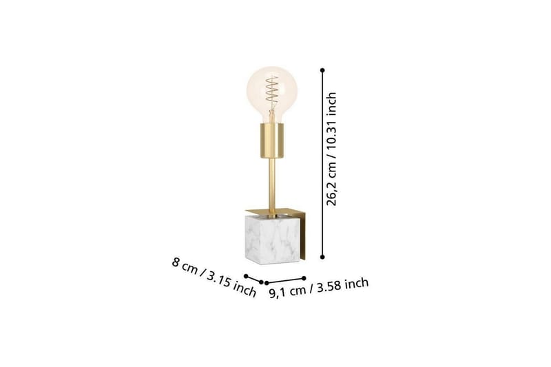 Bordlampe Eglo Carmita Hvit/Grå - Hvit/Grå - Belysning - Innendørsbelysning & Lamper - Nattlampe - Nattlampe bord