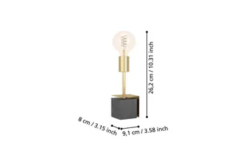 Bordlampe Eglo Carmita Svart - Svart - Belysning - Innendørsbelysning & Lamper - Nattlampe - Nattlampe bord