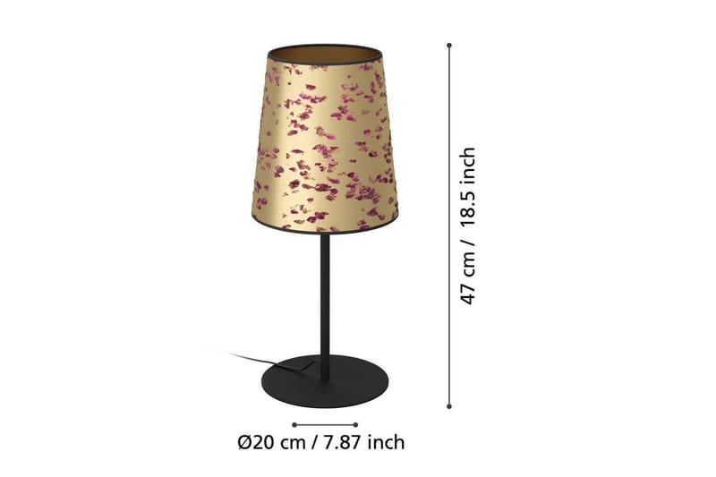 Bordlampe Eglo Castuera Gull med Roseblad - Belysning - Innendørsbelysning & Lamper - Nattlampe - Nattlampe bord