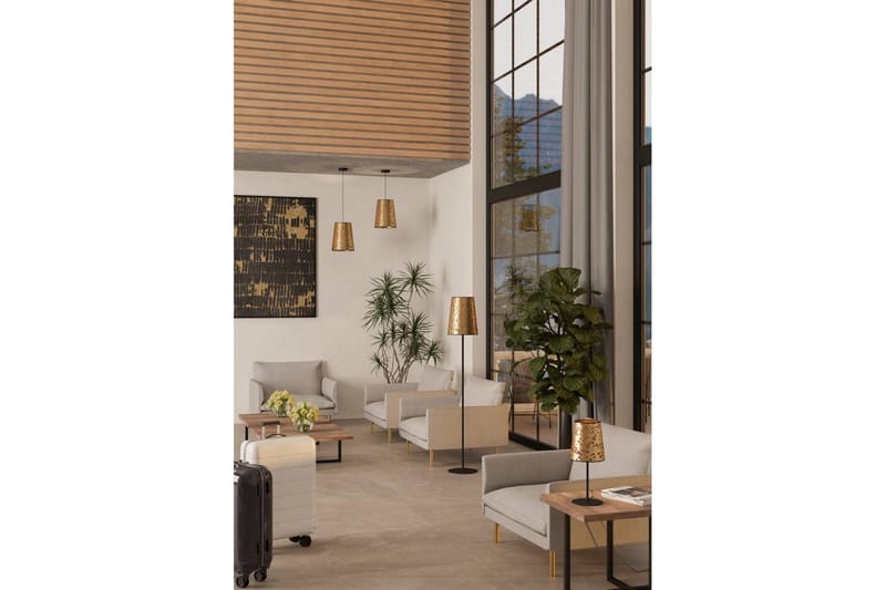 Bordlampe Eglo Castuera Gull med Roseblad - Belysning - Innendørsbelysning & Lamper - Nattlampe - Nattlampe bord