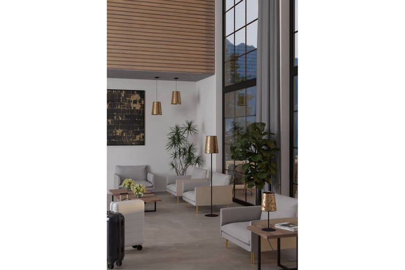 Bordlampe Eglo Castuera Gull med Roseblad - Belysning - Innendørsbelysning & Lamper - Nattlampe - Nattlampe bord