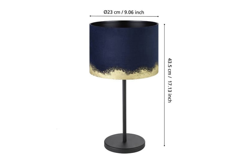 Bordlampe Eglo Casuarita Blå/Gull - Belysning - Innendørsbelysning & Lamper - Nattlampe - Nattlampe bord