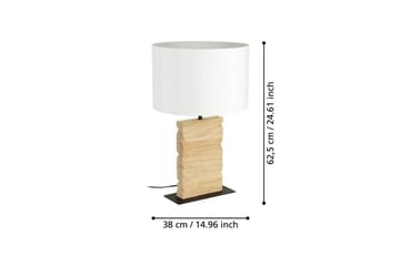 Bordlampe Eglo Contessore Rett Vit/tre - Belysning - Innendørsbelysning & Lamper - Nattlampe - Nattlampe bord