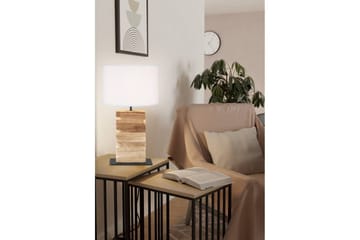 Bordlampe Eglo Contessore Rett Vit/tre - Belysning - Innendørsbelysning & Lamper - Nattlampe - Nattlampe bord