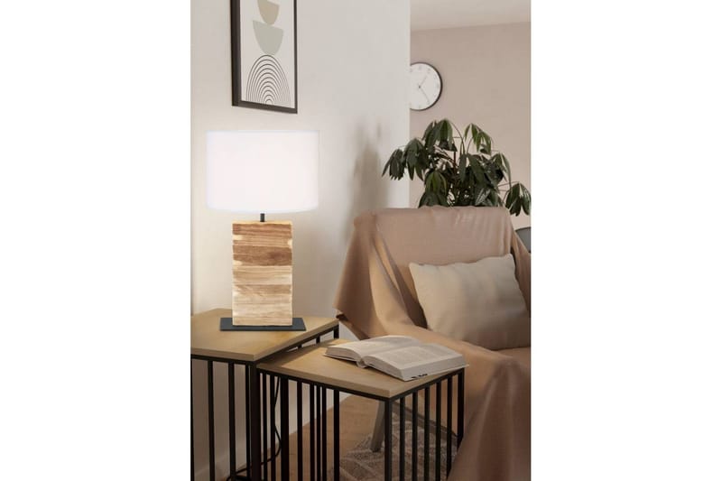 Bordlampe Eglo Contessore Rett Vit/tre - Belysning - Innendørsbelysning & Lamper - Nattlampe - Nattlampe bord