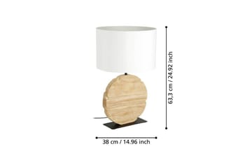 Bordlampe Eglo Contessore Rundt Vit/Tre - Belysning - Innendørsbelysning & Lamper - Nattlampe - Nattlampe bord