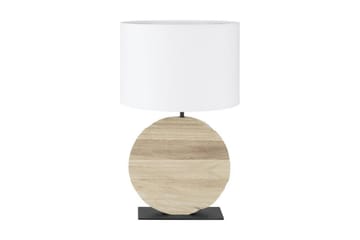 Bordlampe Eglo Contessore Rundt Vit/Tre - Belysning - Innendørsbelysning & Lamper - Nattlampe - Nattlampe bord