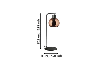 Bordlampe Eglo Cordoba Svart/Kobber - Belysning - Innendørsbelysning & Lamper - Nattlampe - Nattlampe bord