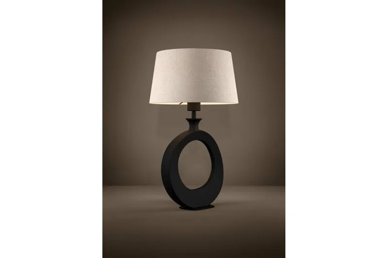 Bordlampe Eglo Diezma Svart/Natur 52 cm - 52 cm - Belysning - Innendørsbelysning & Lamper - Nattlampe - Nattlampe bord