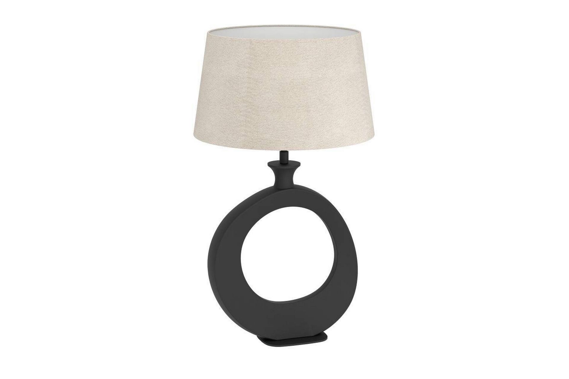 Bordlampe Eglo Diezma Svart/Natur 52 cm - 52 cm - Belysning - Innendørsbelysning & Lamper - Nattlampe - Nattlampe bord