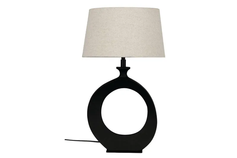 Bordlampe Eglo Diezma Svart/Natur 52 cm - 52 cm - Belysning - Innendørsbelysning & Lamper - Nattlampe - Nattlampe bord