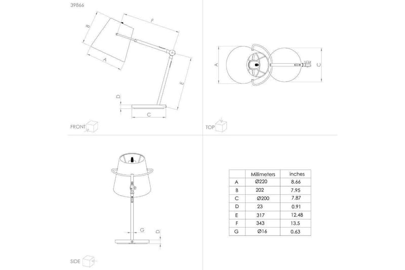 Bordlampe Eglo Granadillos Svart - Belysning - Innendørsbelysning & Lamper - Nattlampe - Nattlampe bord