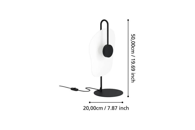 Bordlampe Eglo Larderia Svart/Hvit - Belysning - Innendørsbelysning & Lamper - Nattlampe - Nattlampe bord